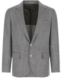 Brunello Cucinelli - Deconstructed Single-breasted Blazer - Lyst