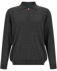 Kiton - Wool Polo Shirt 14 Microns - Lyst