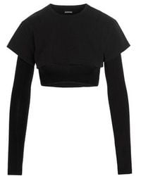 Jacquemus 'le Double' T-shirt - Black