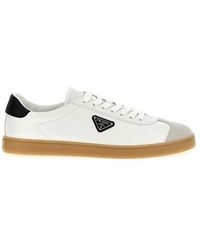Prada - And Calf Leather Sneakers-Uomo - Lyst