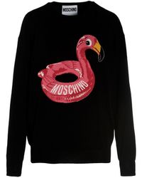 Moschino - Pullover Mit Jacquard-Logo - Lyst