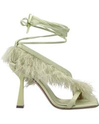 Sebastian Milano - 'feather Wrap' Sandals - Lyst