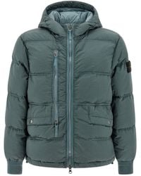 Stone Island - Daunenjacke Aus Metall Und Nylon - Lyst