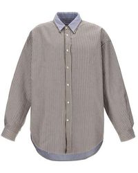 Hed Mayner - 'pinstripe Oxford' Overshirt - Lyst