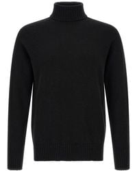 Ma'ry'ya - High Neck Sweater With Slits - Lyst