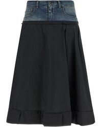 Maison Margiela - Denim Insert Skirt - Lyst