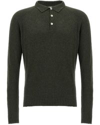 Ma'ry'ya - Bouclé Cotton Polo Shirt - Lyst