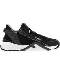 Fendi - Graue Slip-On Sneakers Mit Elastischen Schnürsenkeln - Lyst