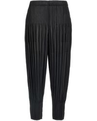Pleats Please Issey Miyake - Polyester Casual Pants - Lyst