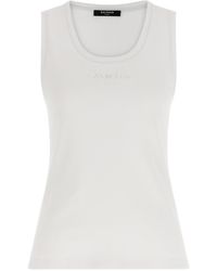Balmain - Logo Embroidery Tank Top - Lyst