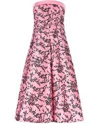 Alberta Ferretti - 'mikado Floreale' Dress - Lyst