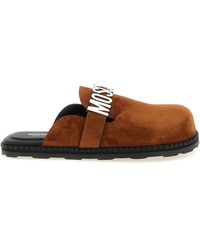 Moschino - Suede Sabots - Lyst