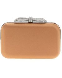 Mach & Mach - 'double Bow Satin' Clutch - Lyst