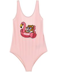 Moschino - One-piece Swimsuit With Logo Print - Lyst