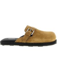 Moschino - Suede Sabots - Lyst