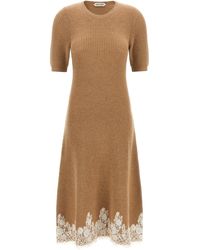 Alberta Ferretti - Lace Hem Dress - Lyst