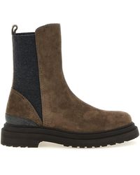 Brunello Cucinelli - Stiefeletten "Precious Detail" - Lyst