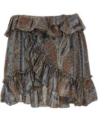 Saint Laurent - All Over Print Skirt - Lyst