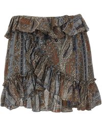 Saint Laurent - All Over Print Skirt - Lyst