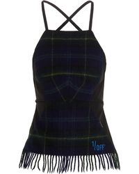 1/OFF - 'checked Scarf' Top - Lyst