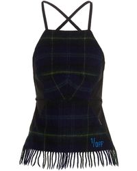 1/OFF - 'checked Scarf' Top - Lyst