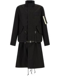 Sacai - 'nylon Twill X Rip Stop' Coat - Lyst
