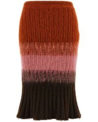 Fendi - Wool Skirt - Lyst