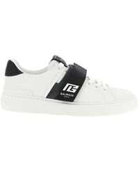 Balmain - Low-Top Sneaker With Logo Strap - Lyst