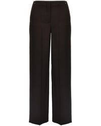Fendi - Grain De Poudre Wool Trousers - Lyst