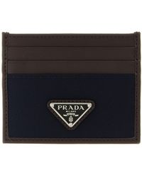 Prada - Nylon Leather Cardholder - Lyst