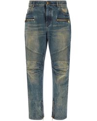 Balmain - Biker Jeans - Lyst
