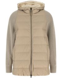 Brunello Cucinelli - 'shiny Zipper Pull' Down Jacket - Lyst