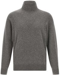Brunello Cucinelli - Cashmere Turtleneck With Ribbed Trims - Lyst