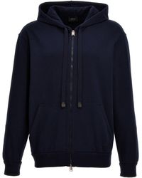 Brioni - Piquet Cotton Hoodie - Lyst