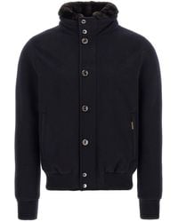 Moorer - 'Levion' Wool And Cashmere Bomber Jacket - Lyst