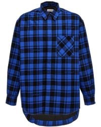 Off-White c/o Virgil Abloh - Giacca Overshirt 'Check Flann' Padded - Lyst