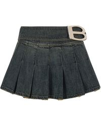 Balenciaga - 'Buckle Pleated' Skirt - Lyst