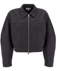Ganni - 'heavy Terry Jersey' Bomber Jacket - Lyst