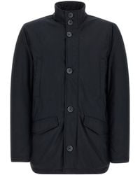 Herno - Technical Fabric Jacket With Stand Collar - Lyst