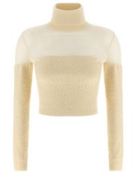 Elisabetta Franchi - Brushed Insert Turtleneck Sweater - Lyst