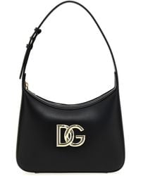 Dolce & Gabbana - Schwarze Kalbsleder-Logo-Tote-Tasche - Lyst