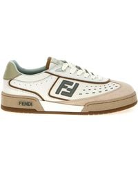 Fendi - Match Leather Sneakers - Lyst
