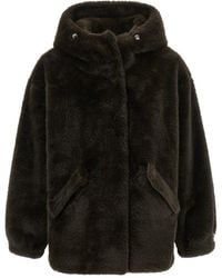 Lou Andrea - Eco-fur Hooded Jacket - Lyst