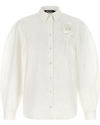 ROTATE BIRGER CHRISTENSEN - 3d Floral Detail Shirt - Lyst