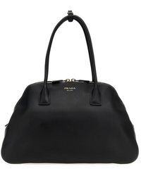 Prada - Medium Leather Shopping Bag - Lyst