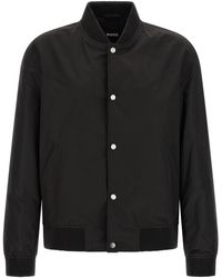 BOSS - Monogram Sleeve Bomber Jacket - Lyst