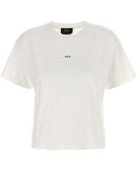 A.P.C. - 'boxy Micro Logo' T-shirt - Lyst