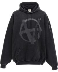 Vetements - Cotton Blend Logo-Print Hoodie - Lyst