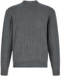BOSS - Textured Knit Sweater - Lyst