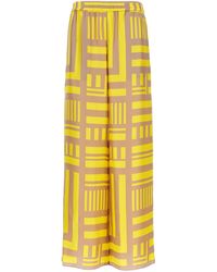 Fendi - Silk 'Fendi Labyrinth' Pants - Lyst